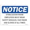 Signmission OSHA Sign, Sterilization Room Employees Must Wear Safety, 18in X 12in Decal, 18" W, 12" H, Landscap OS-NS-D-1218-L-18468 - alternate 1